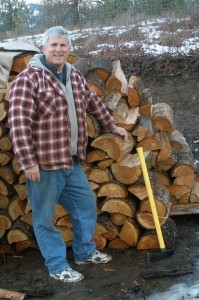 Jim at the Woodpile