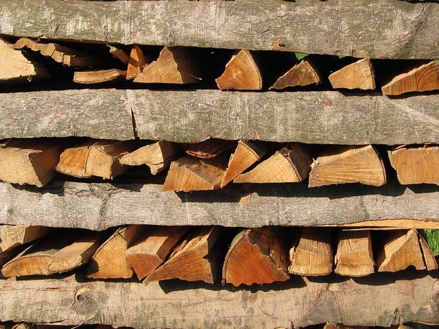 wood pile preparation for food crisis