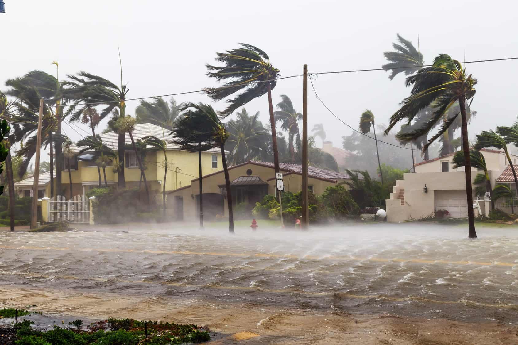 Heavy winds and flood