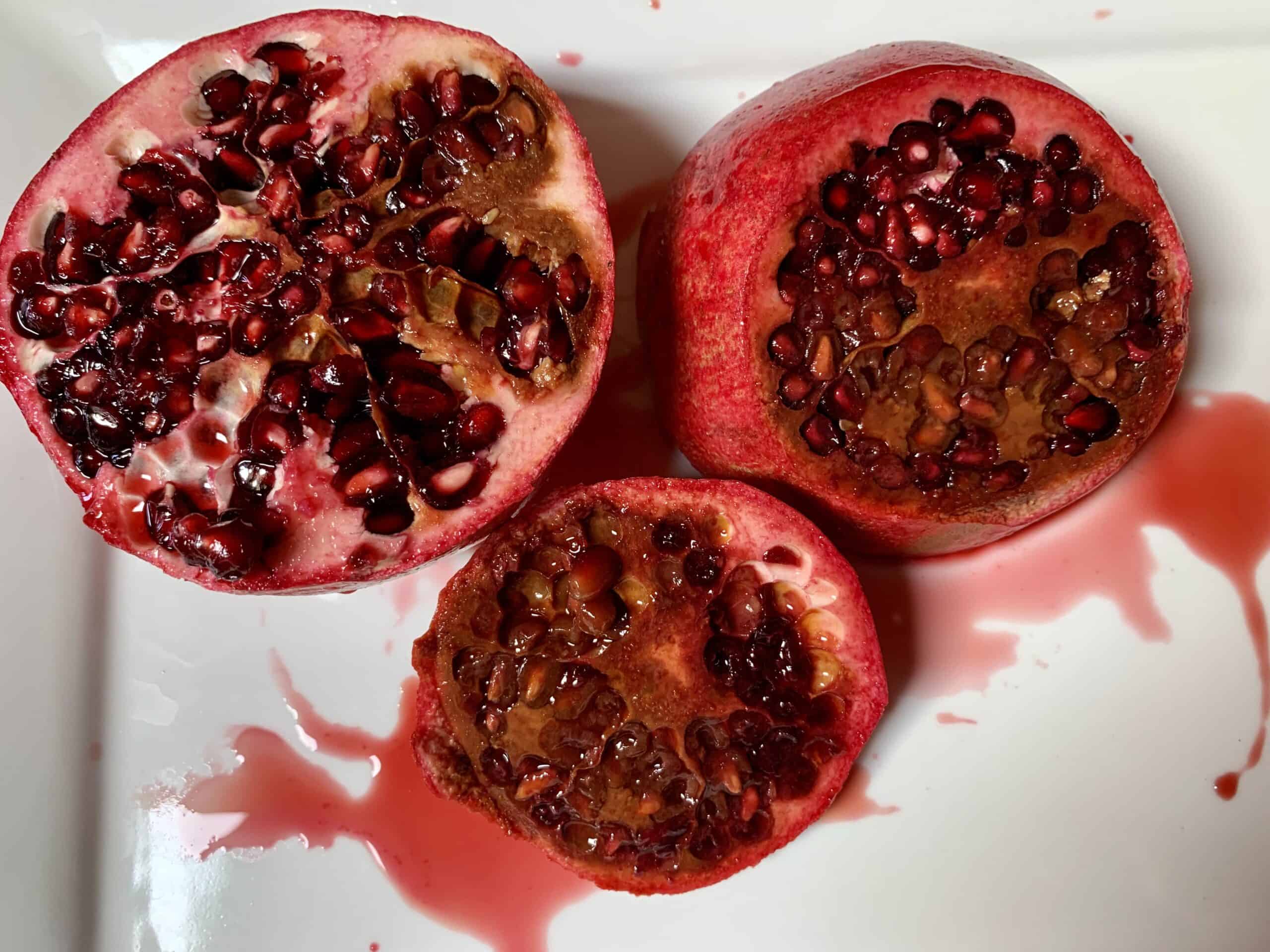 inside of moldy pomegranate